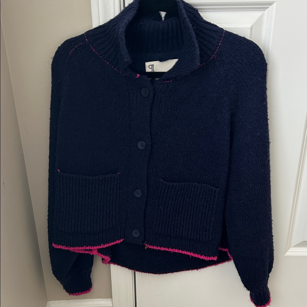 Anthropologie Navy Pilcro Cardigan